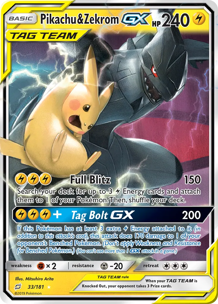 Pikachu and Zekrom GX Team Up #33