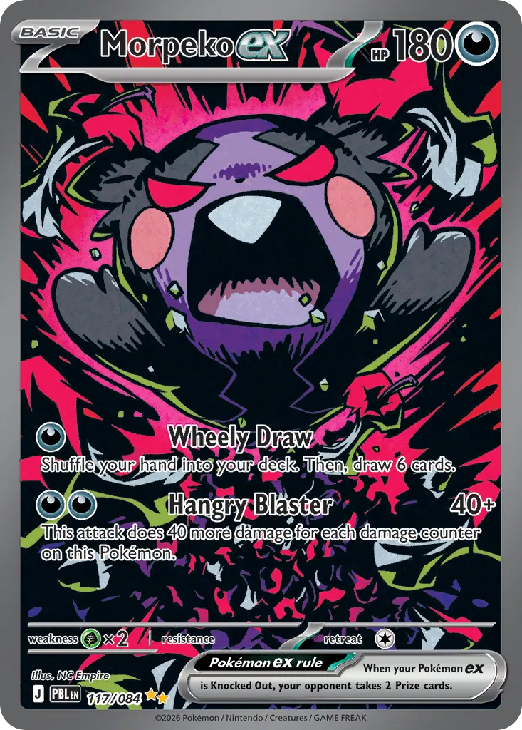 Morpeko ex Special Illustration Rare from Pitch Black, illustrated by NC Empire